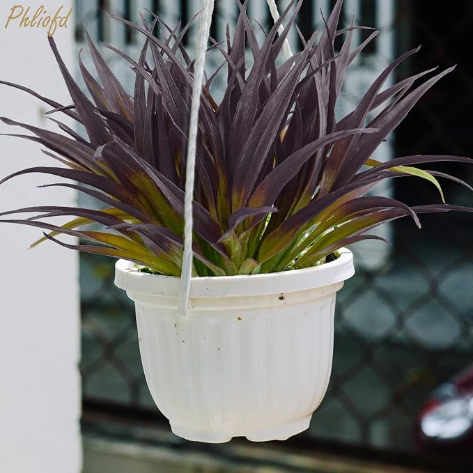 6Pcs Artificial Grass Fake Grass Plants 17.3in Outdoor Plants UV Resistant Faux - Image 4