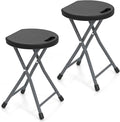 GYMAX Folding Stool, 18in Portable Collapsible Bar Stool by GYMAX