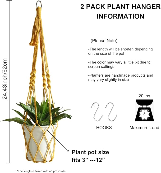 Artilady Boho Macrame Plant Hangers - Image 5