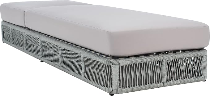 SAFAVIEH Outdoor Collection Gillian Grey Rope/Grey Cushion Chaise Lounge Chair - Image 13