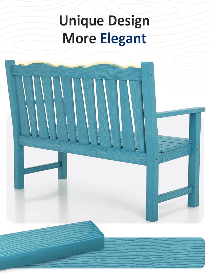 Outdoor Bench Weatherproof, 2-Person Garden Benches - Image 8