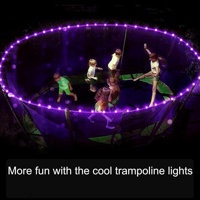 QITONG 2 Pack Purple Solar Rope Lights, Each 33ft 100 LED String Lights - Image 8