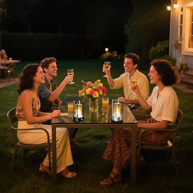 Portable Metal Table Lamp for Outdoor/ Indoor, 4000 mAh Rechargeable Cordless - Image 6