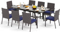 PHI VILLA 9 Piece Outdoor Dining Set by PHIVILLAThepioneerofcomfortablehouseholdsupplies