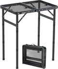Anbte Folding Grill Table, Aluminum Camping Table Adjustable Height Max 27.5" by Anbte