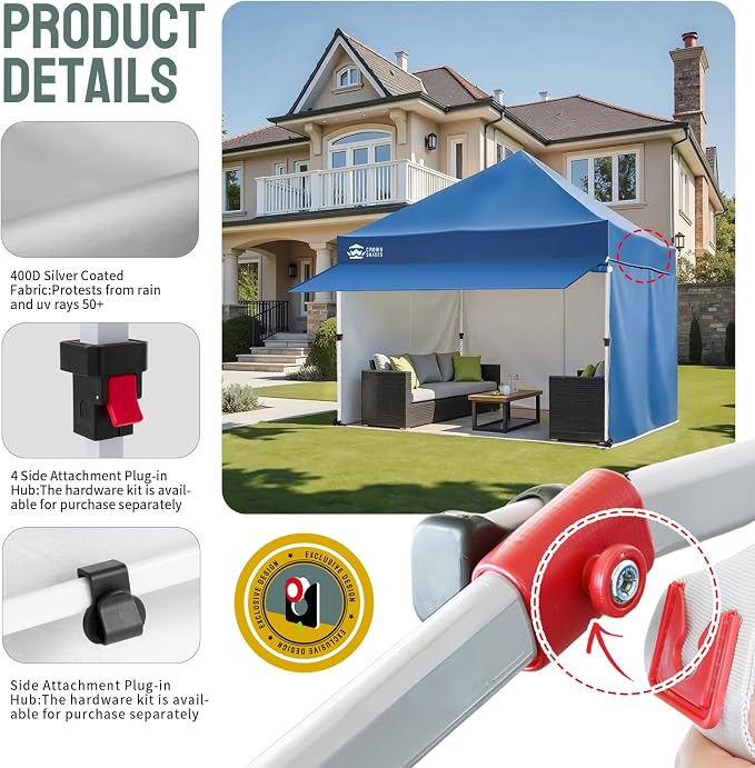 CROWN SHADES 10x10 Commercial Pop Up Canopy Tent - Image 8