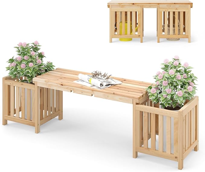 HAPPYGRILL Patio Wooden Bench by HAPPYGRILL