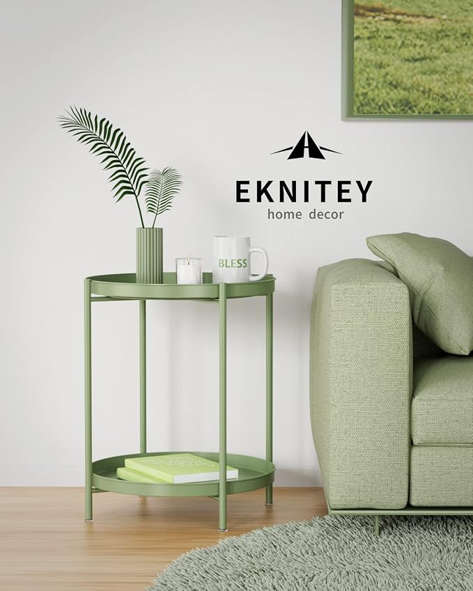 EKNITEY 2 Tier End Table - Image 6
