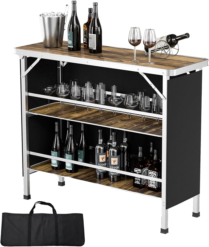 VINGLI 43" Portable Bar Table by VINGLI