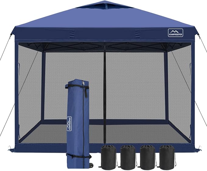 KAMPKEEPER 10x10 Pop-Up Canopy Tent, Waterproof Portable Shade by KAMPKEEPER