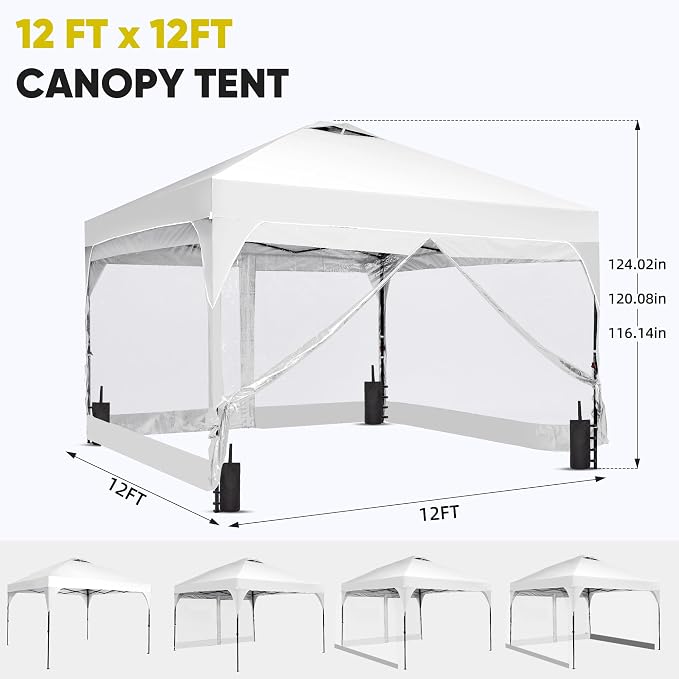 GDY 12x12FT Pop Up Canopy Tent - Image 2