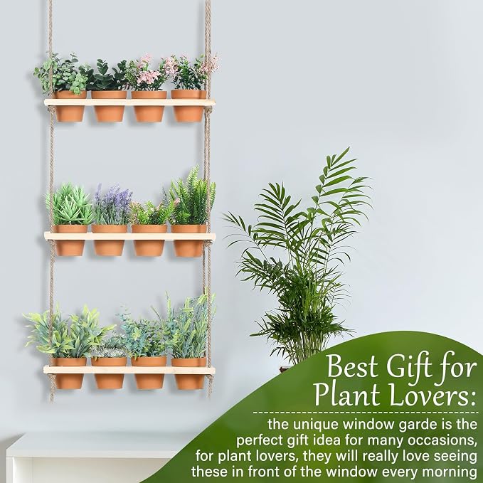3 Tiered Hanging Herb Planters Hanging Herb Garden Wall - Image 7