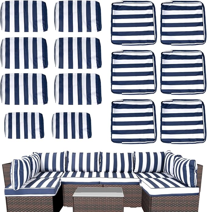 Outdoor Cushion Covers for Patio Furniture, Patio Cushion Covers Replacement by SpaceHop