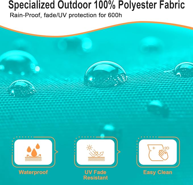 Outdoor Round daybed Cushion Cover, 4 in 1 Cushion Cover - Image 3