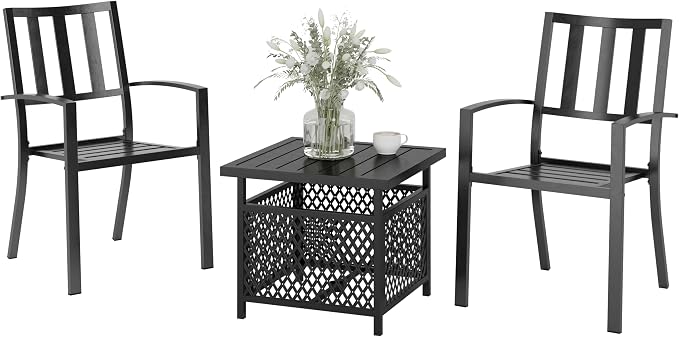 PHI VILLA 3 Piece Outdoor Bistro Set by PHIVILLAThepioneerofcomfortablehouseholdsupplies