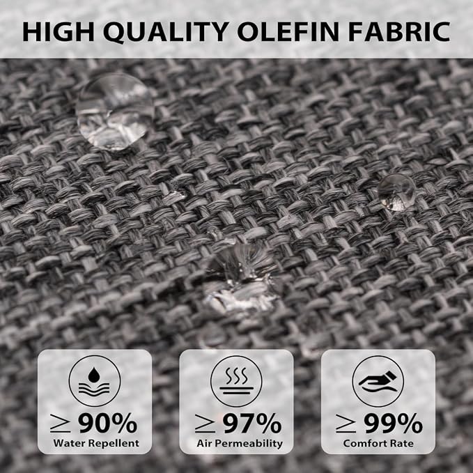 Sundale Outdoor Olefin Chaise Lounge Cushion, Water-Resistant Patio Lounge - Image 3
