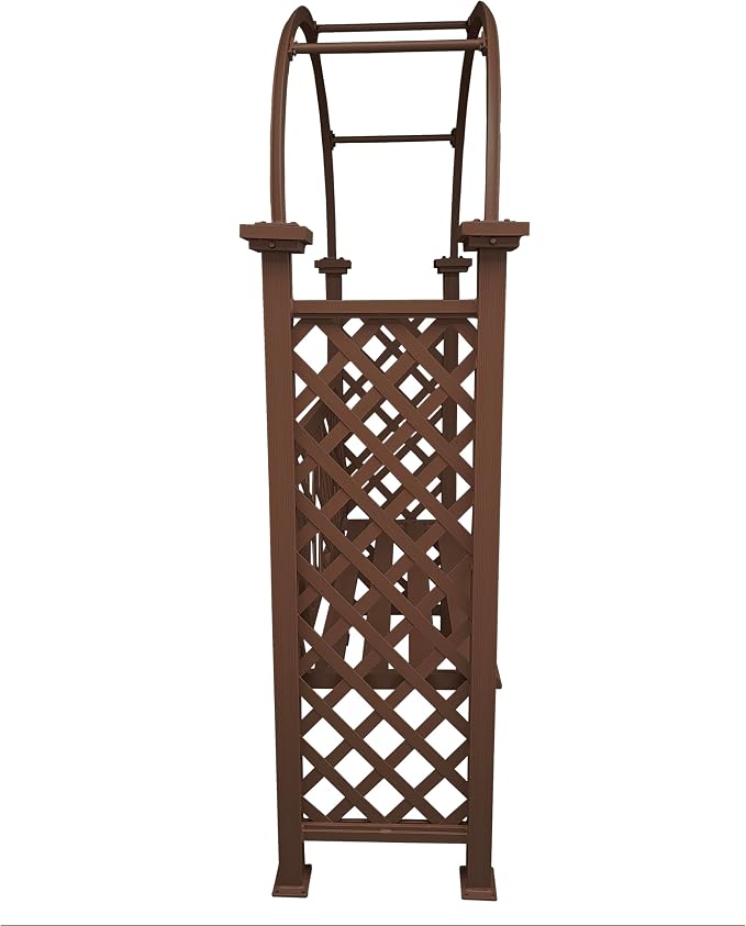 Oakland Living Brown Aluminum Garden Arbor Arch - Image 4