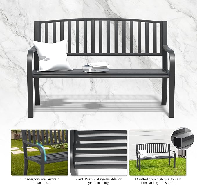 YLGJ&TIDY 50 Inches Garden Benches - Image 6
