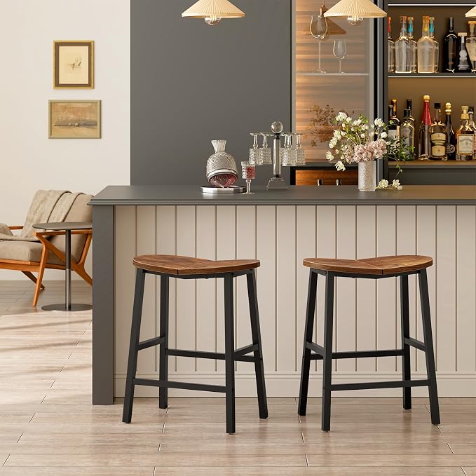 HOOBRO Bar Stools Set of 2, Counter Height Bar Stools, 23.6 Inch Barstools - Image 6