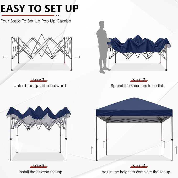 ABCCANOPY Outdoor Easy Pop up Canopy Tent 10x10 - Image 7