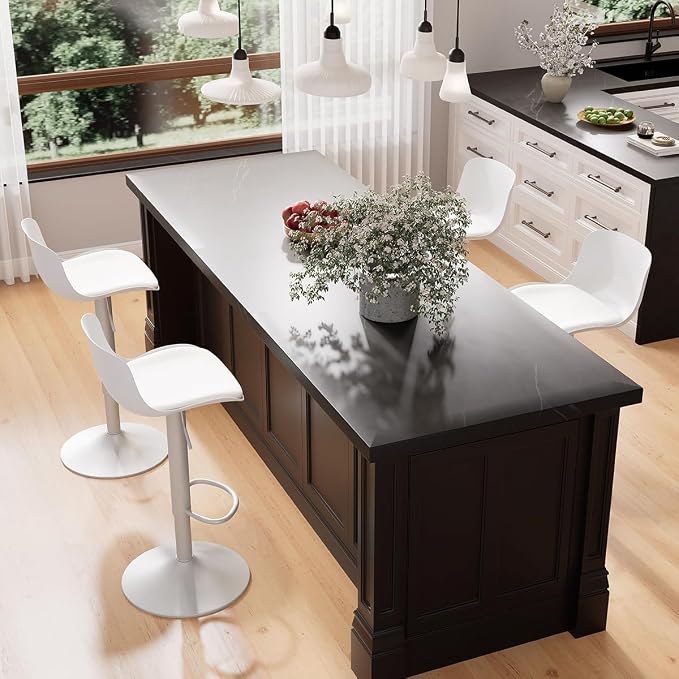 Kidol & Shellder Bar Stools Set of 4 Adjustable Swivel Counter Height Stools by KidolShellder