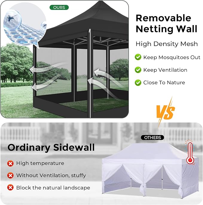 COBIZI 10x10 Heavy Duty Pop Up Canopy - Image 3