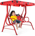 HONEY JOY Kids Patio Swing, 2-Seater Outdoor Porch Swing Lounge Chair, by HONEYJOY