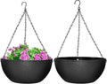 Enenes 13 Inch Large Hanging Planters 2 Pack, Plastic Plant Pots by Enenes