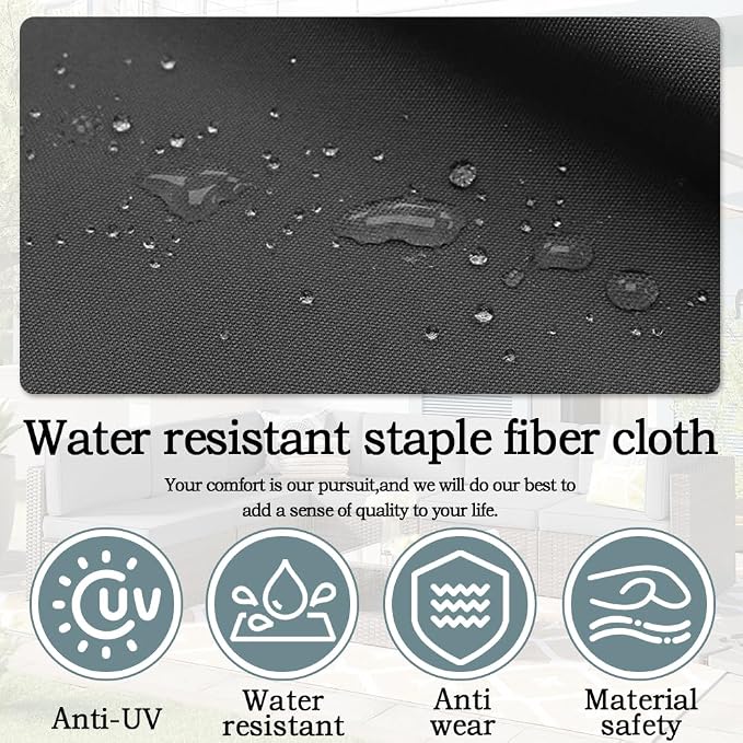 Covers for 14Pcs Outdoor Cushion 25.6x25.6x3.9inch Replacement Washable - Image 6