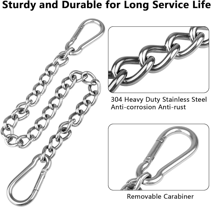 Heavy Duty Hammock Chains with 4 Carabiners - Image 3