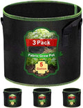 5 Gallon Grow Bags-3 Pack, Thickened Nonwoven Fabric Aeration Planter Bags by Createagardenyoulove