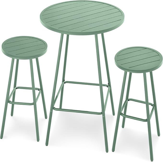 Best Choice Products 3-Piece Patio Dining Set, Bar Height, Outdoor Bistro Set by BestChoiceProducts