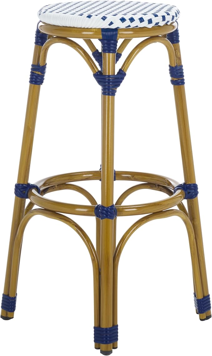 Safavieh Home Collection Kipnuk Blue&White Indoor/ Outdoor Barstool - Image 7
