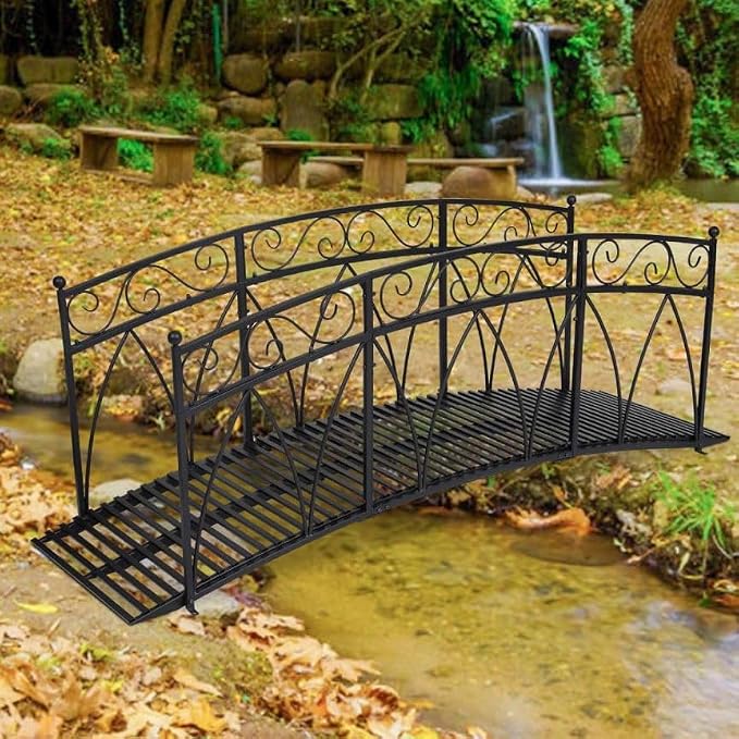 JSUN7 8 FT Metal Garden Bridge - Image 2