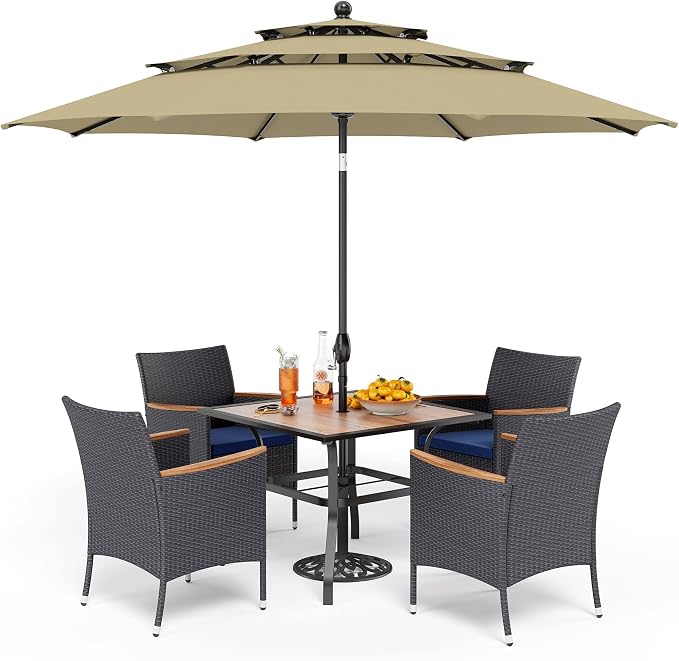 PHI VILLA 5 pcs Patio Dining Set by PHIVILLAThepioneerofcomfortablehouseholdsupplies