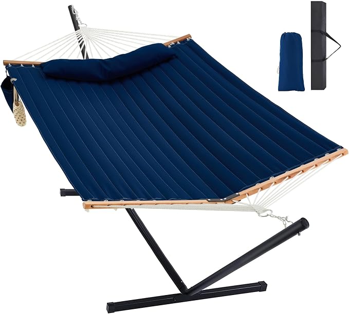 Two Person Hammock with Stand for Outside Heavy Duty, Outdoor Patio Hammock by HomgavaLiveWhatYouLove