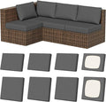 8Pcs Stretch Patio Cushion Covers, Outdoor Couch & Sofa Replacement Slipcovers by VORSHAPE
