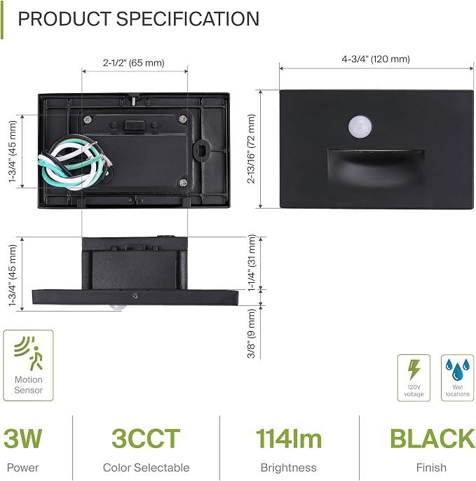 ASD LED Recessed Step Light Fixture, Outdoor & Indoor Stair Tread Lighting | - Image 2