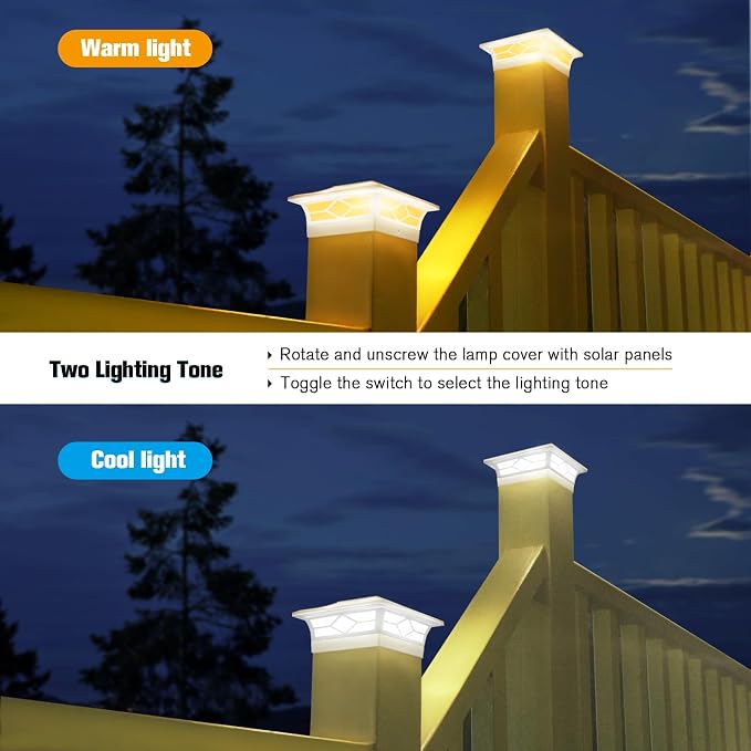 Solar Fence Post Lights, Cap Lights - Image 4