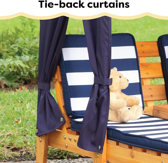 KidKraft Wooden Outdoor Double Chaise Lounge - Image 4
