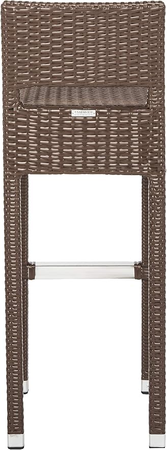 SAFAVIEH FOX5212A Collection Landry Black Indoor/Outdoor Bar Stool - Image 5