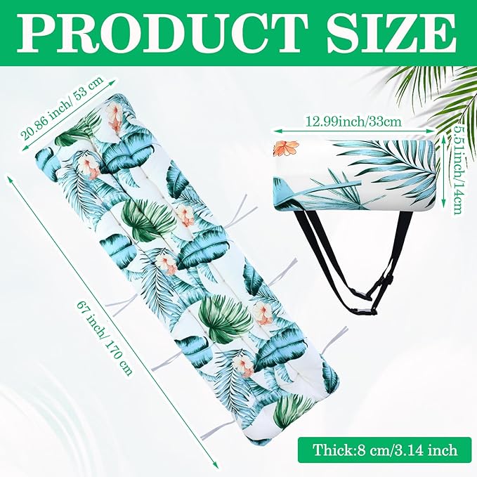 Wesiti Lounge Cushion 67 x 21 Inch Lounger Chair Cushion Indoor Outdoor Patio - Image 3