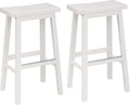 Amazon Basics Solid Wood Saddle-Seat Counter Height Bar Stools by AmazonBasics