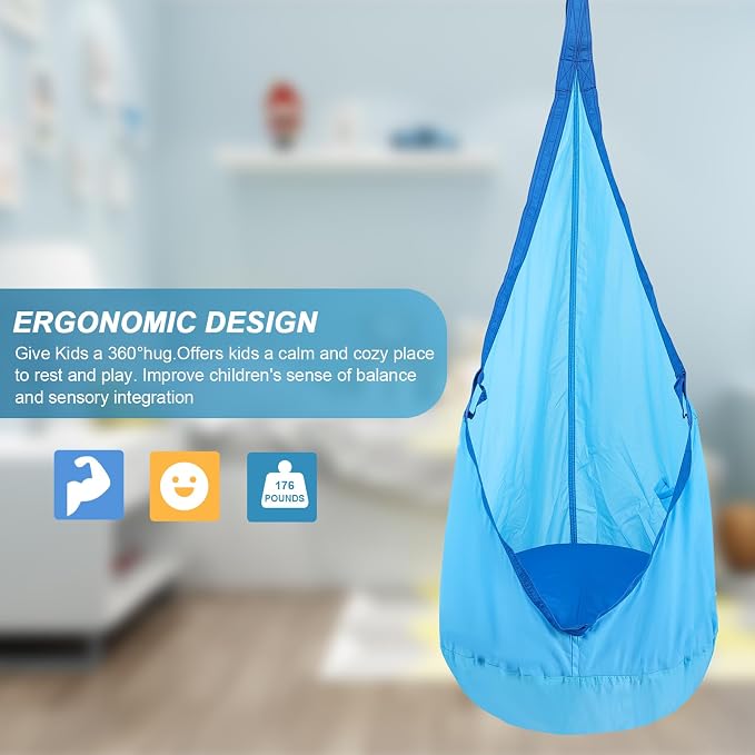 YAERSI Kids Pod Swing Seat, Hammock Chair - Image 3