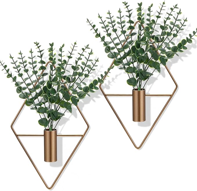 4 Pieces Bronze Wall Decor Hanging Planters by Canlierr