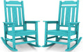 SERWALL Oversized Rocking Chair Set of 2 Outdoor, HDPE Outdoor Rocking Chair by SERWALL