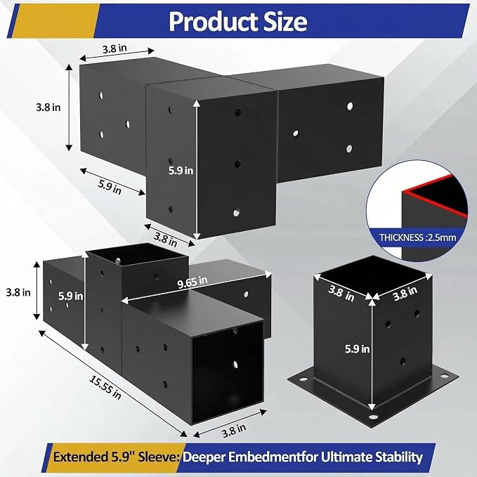 Heavy Alloy Steel Pergola Kit - Image 2
