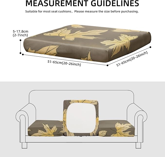 8Pcs Stretch Patio Cushion Covers Outdoor Cushion Cover, Jacquard Stretch - Image 2