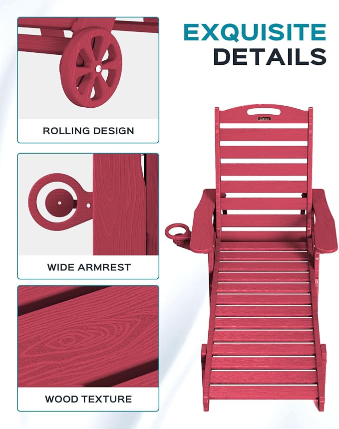 Ciokea Lounge Chair Outdoor, Oversized Chaise Lounge Chair - Image 5
