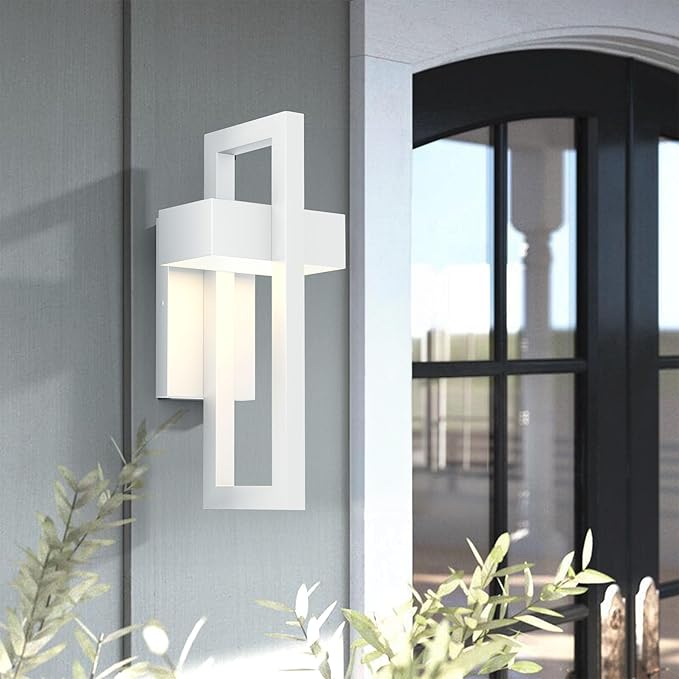 LamQee 2 Packs Modern Outdoor Wall Lights 3000K Integrated LED Outdoor Wall - Image 4